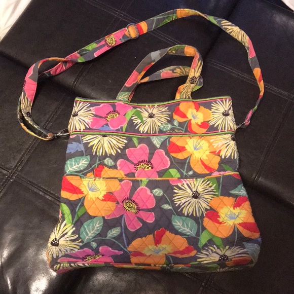 Vera Bradley Jazzy Blooms Convertible Crossbody Bag - Picture 4 of 12